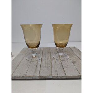 Southern Living Arlington Amber 16 oz. Iced Tea Water Glasses Set of 2